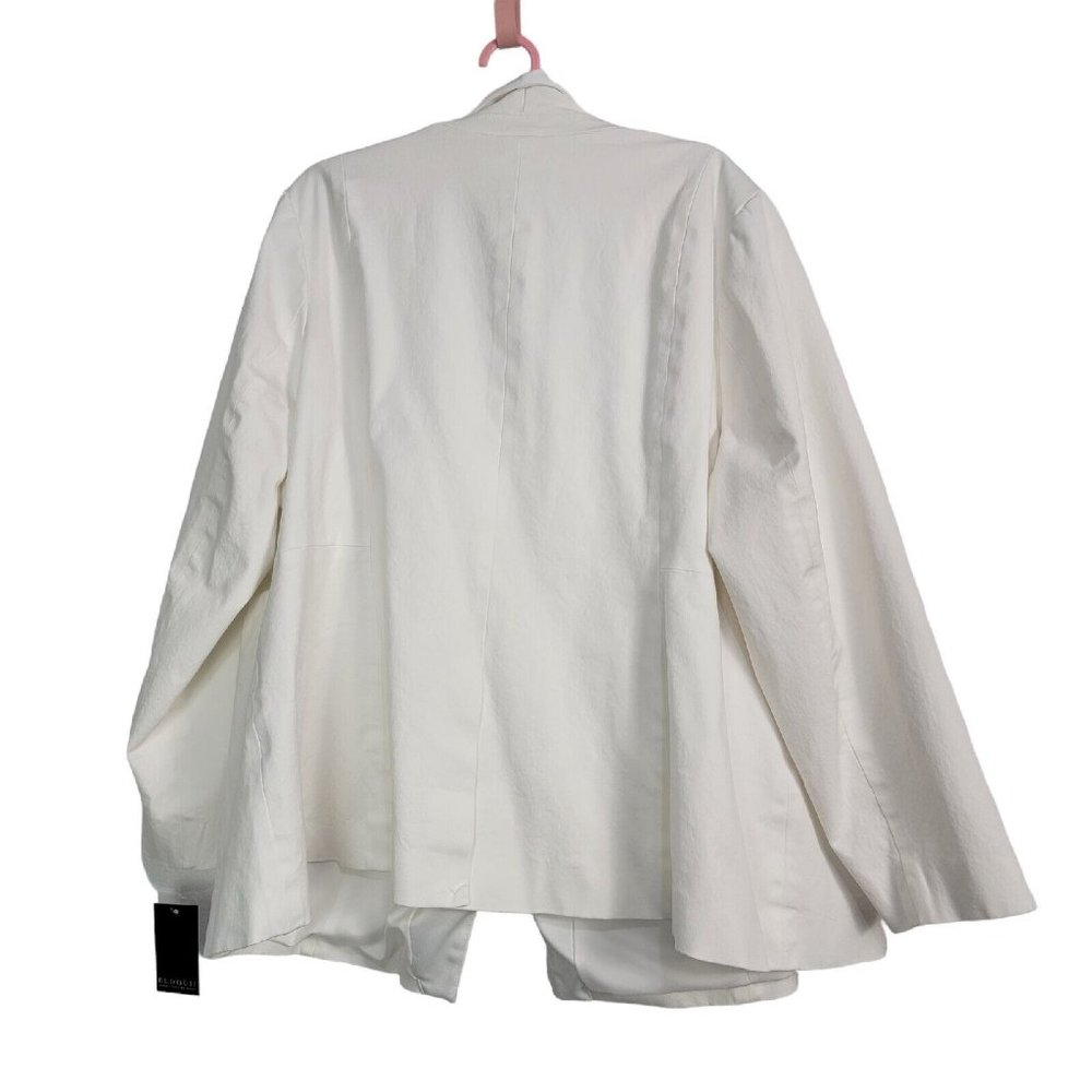 Eloquii White Tuxedo Bridal Suit Jacket Blazer Jacket Womens Plus Size 28 - Picture 2 of 6